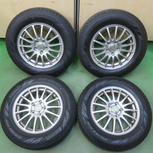 キレイ！22年◎スタッドレス 215/65R16 ピレリ アイスゼロ アシンメトリコ ECO FORME エコフォルム 16インチ PCD114.3/5H◎6080502IMス