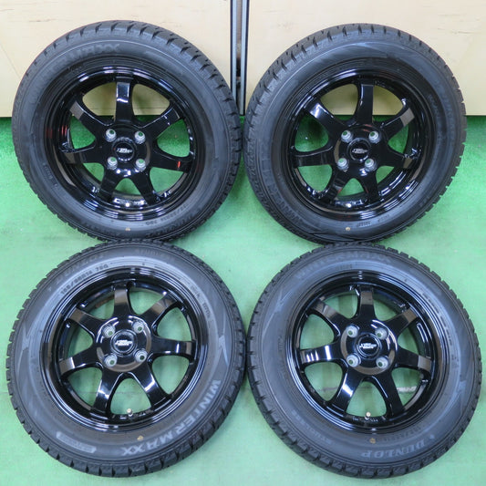 [送料無料] バリ溝！22年！綺麗！9.5分以上★スタッドレス X CROSS SPEED 165/65R14 ダンロップ ウインターマックス WM02 PREMIUM ソリオ ハスラー 等 PCD100/4H★5011306イス