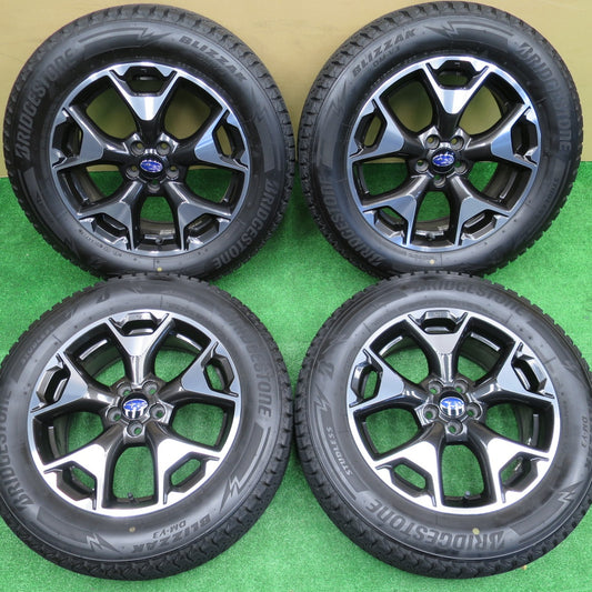 バリ溝！キレイ！9.5分★スバル GT系 XV 純正 225/60R17 スタッドレス ブリヂストン ブリザック DM-V3 17インチ PCD100/5H★5112801NKス