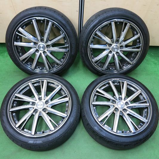 *送料無料* バリ溝!23年!9分★STEINER S/F 215/45R18 ブリヂストン プレイズ PX-RV2 シュタイナー 18インチ PCD114.3/5H★4082908SYノ