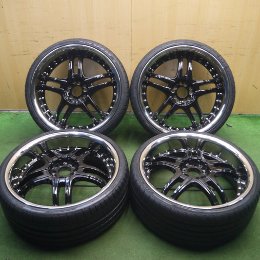 *送料無料* バリ溝！22年！ほぼ10分★ドンコルレオーネ DW398 245/30R22 ATR SPORT ファルケン アゼニス FK453 DON CORLEONE PCD114.3 127/5H★4030504Hノ