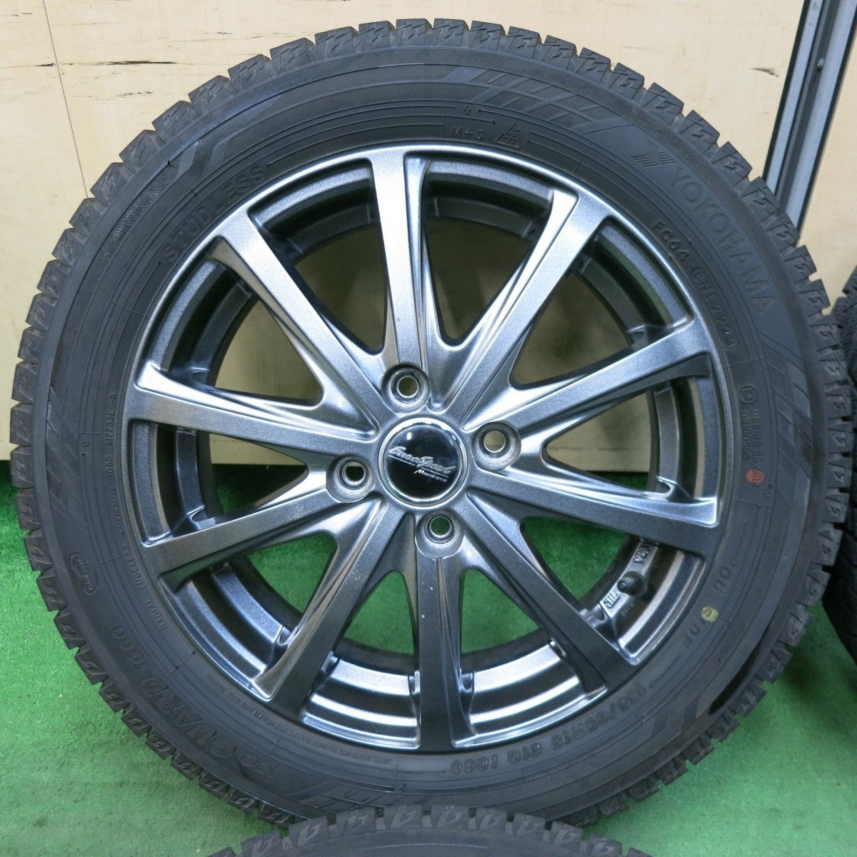 バリ溝！23年！8.5分★スタッドレス 165/65R15 ヨコハマ アイスガード iG60 EuroSpeed MANARAY SPORT ユーロスピード マナレイ 15インチ PCD100/4H★5022804SYス