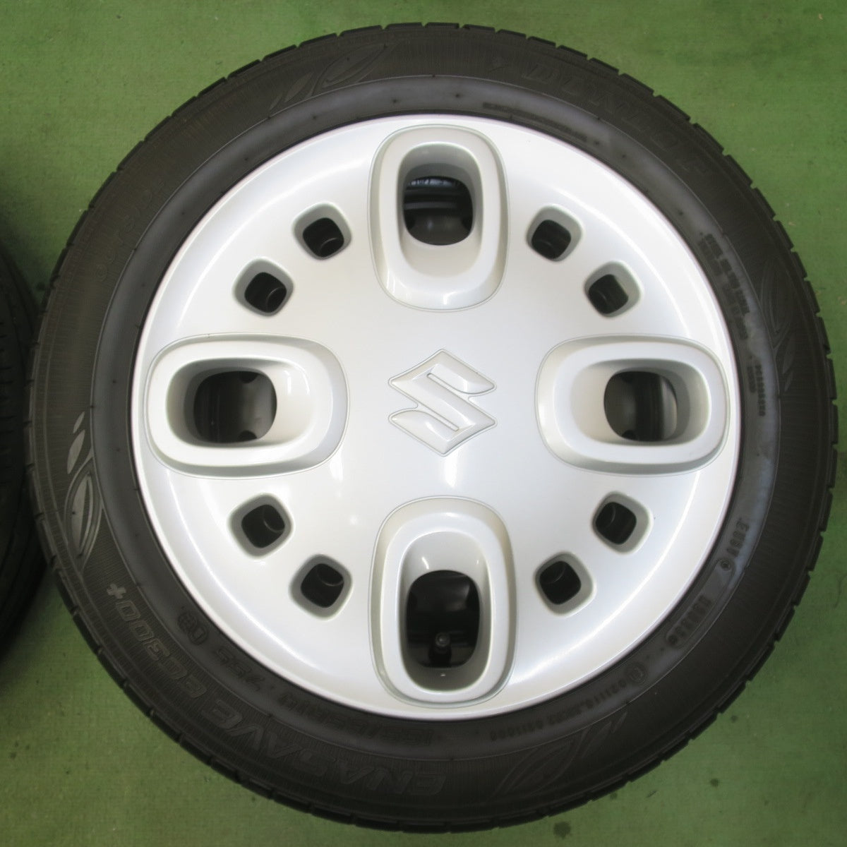 キレイ！23年◎スズキ スペーシア 純正 スチール 155/65R14 ダンロップ エナセーブ EC300+ 14インチ PCD100/4H◎6090702IMノ
