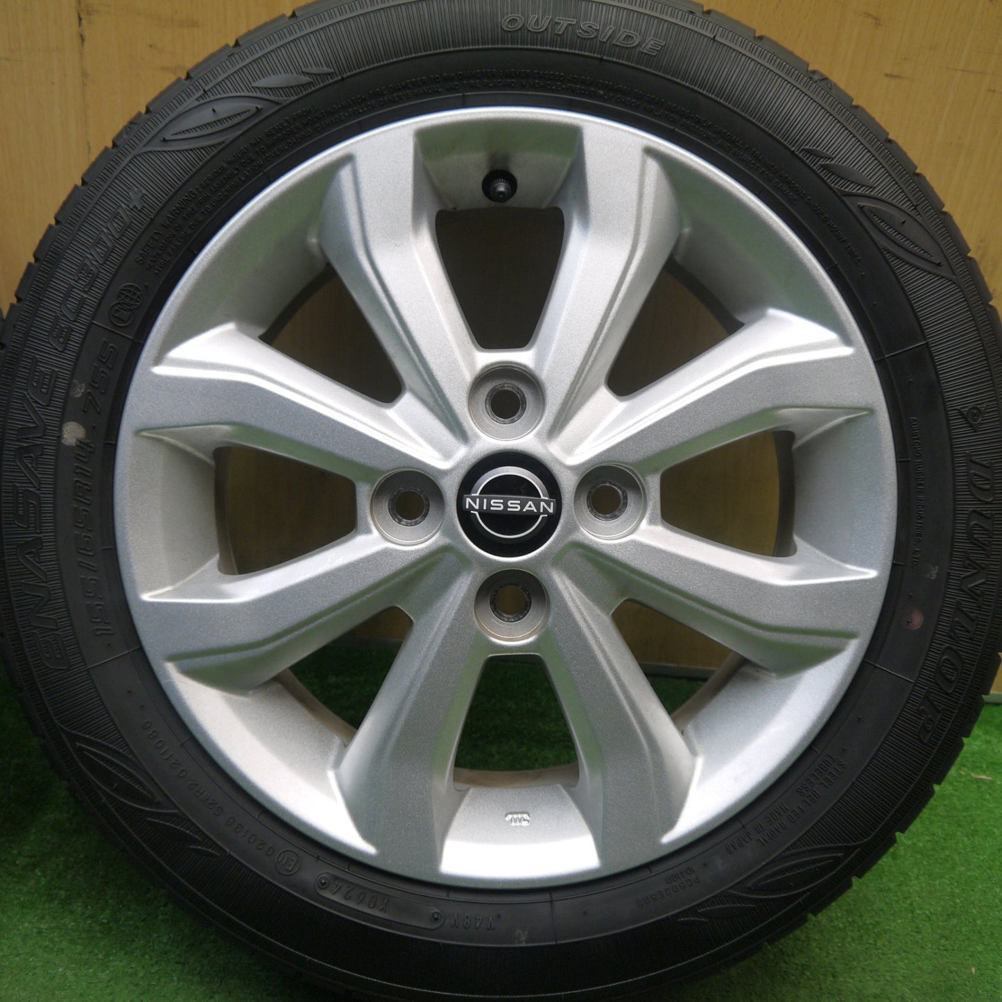バリ溝！24年！キレイ！8.5分！2本★日産 デイズ ルークス 純正 155/65R14 ダンロップ エナセーブ EC300+ 14インチ PCD100/4H★5061605Hノ