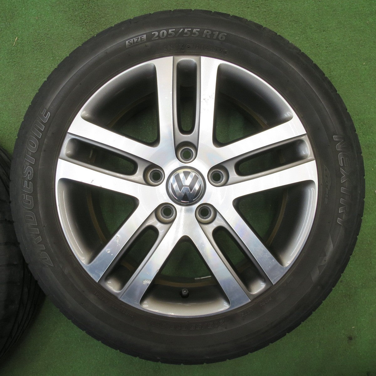 バリ溝！23年！9.5分★ワーゲン ゴルフ 6 純正 205/55R16 ブリヂストン ネクストリー エコピア ブリヂストン NEWNO ニューノ 16インチ PCD112/5H★6031701NJノ