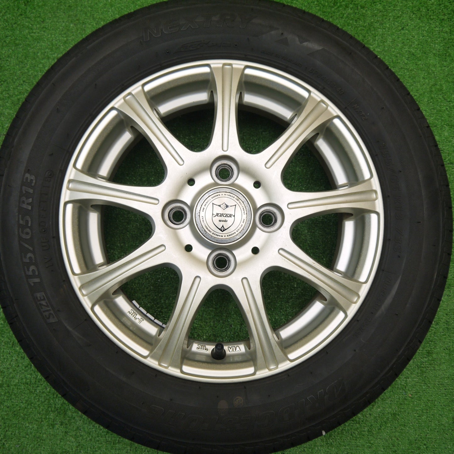 バリ溝！キレイ！ほぼ10分★155/65R13 ブリヂストン ネクストリー エコピア JOKER ジョーカー 13インチ PCD100/4H★5101502Hノ