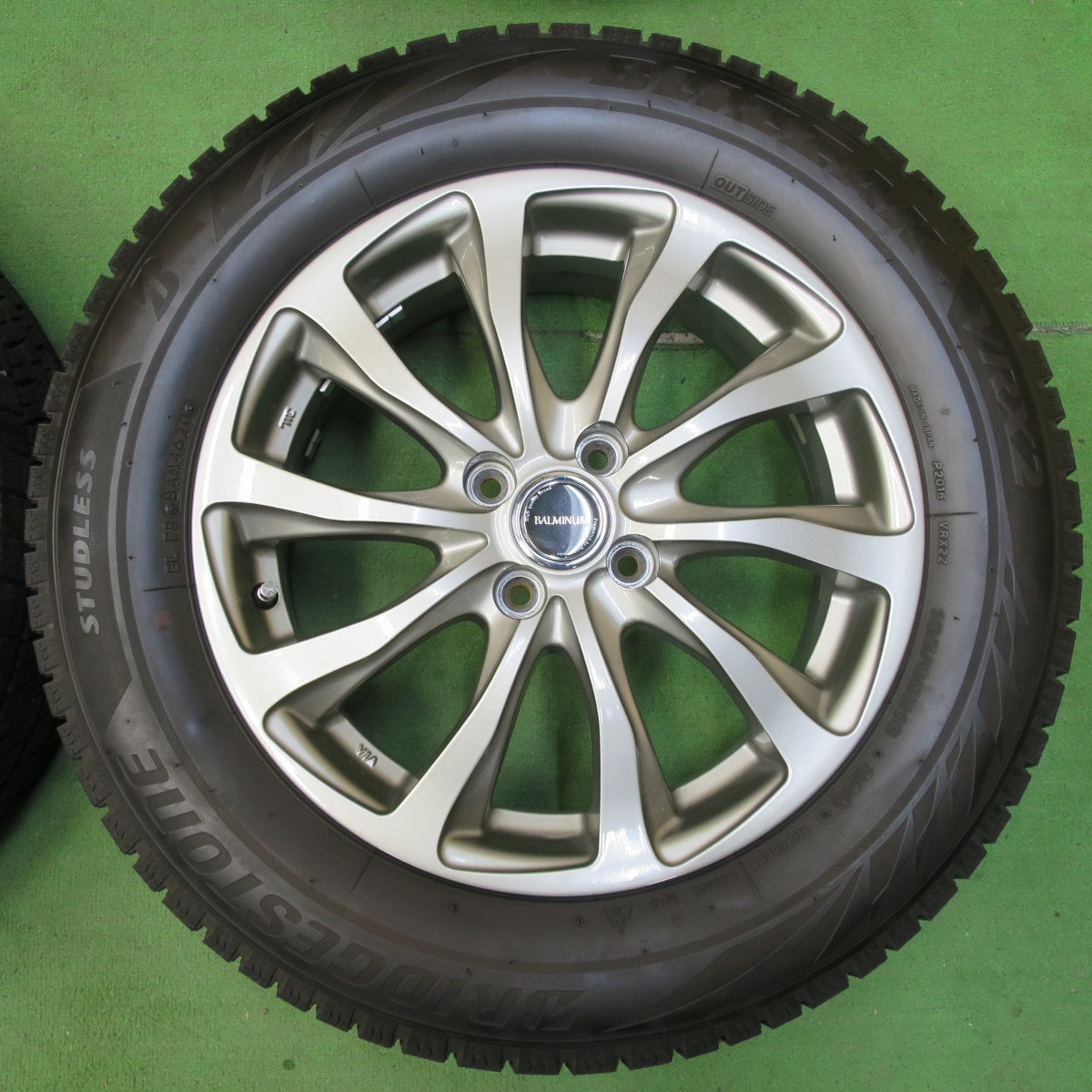 [送料無料] キレイ！20年★スタッドレス 195/65R16 ブリヂストン ブリザック VRX2 BALMINUM バルミナ 16インチ PCD100/4H★4111503イス