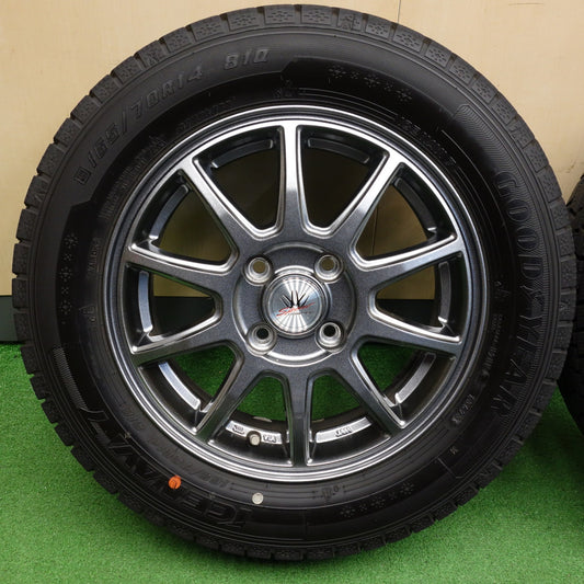 ほぼ未使用!23年!キレイ◎LOXARNY SPORT 165/70R14 スタッドレス グッドイヤー アイスナビ7 ロクサーニ スポーツ 14インチ PCD100/4H◎6091001KTス