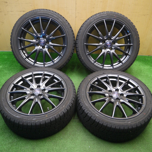 [送料無料] バリ溝！キレイ！9.5分★プリウス 86 BRZ 等 215/45R17 スタッドレス ヨコハマ アイスガード iG60 VELVA SPORTZ ヴェルヴァ 17インチ PCD100/5H★5011001Hス