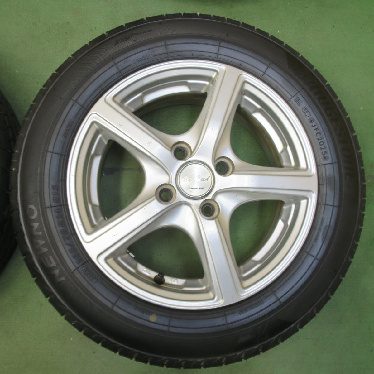 ほぼ未使用！25年◎165/70R14 ブリヂストン NEWNO EuroSpeed MANARAY SPORT ユーロスピード マナレイ 14インチ PCD100/4H◎6063005イノ