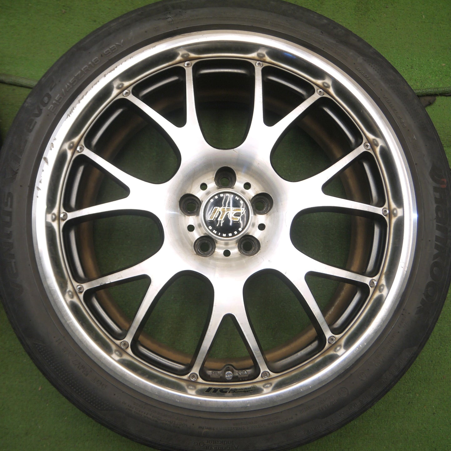 *送料無料* バリ溝！22年！9分★RAYS SEBRING ITC-SD 215/45R18 ハンコック ベンタス V12 evo2 メダリオン CST MD-A1 レイズ セブリング PCD100/5H★4050104Hノ
