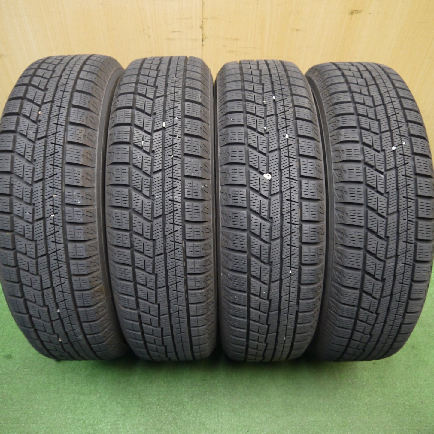 バリ溝！24年！キレイ！9.5分★スタッドレス 155/65R14 ヨコハマ アイスガード iG60 Exceeder エクシーダー 14インチ PCD100/4H★6020605Hス