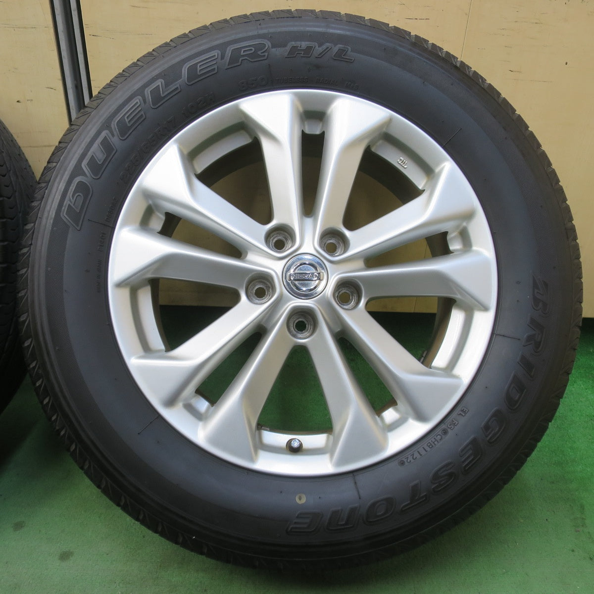 バリ溝！22年！9分★日産 T32 エクストレイル 純正 225/65R17 ブリヂストン デューラー H/L 850 17インチ PCD114.3/5H★6011901イノ