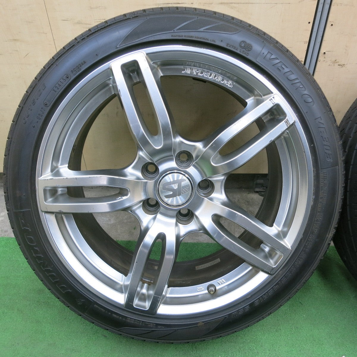 4本価格★アウディ 等 SPORTECHNIC 225/45R18 ダンロップ VEURO VE303 スポーツテクニック 18インチ PCD112/5H★5042909ナノ