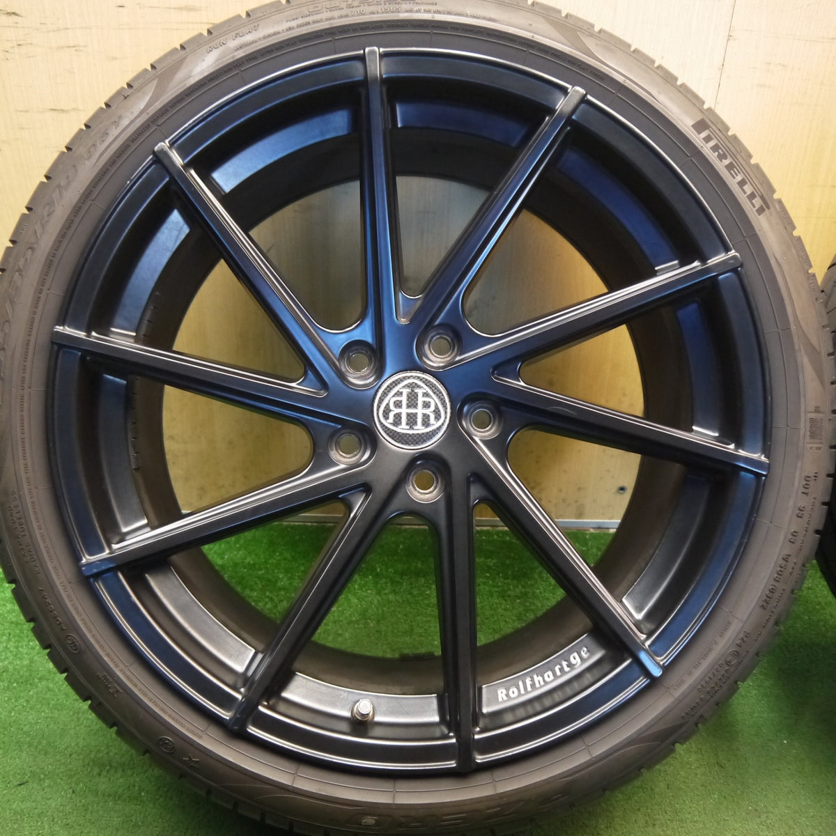 バリ溝！22年！8.5分◎ベンツ C220d Rolfhartge F10 225/40R19 255/35R19 ピレリ PZERO Pゼロ ロルフハルトゲ 19インチ PCD112/5H◎6090207Hノ