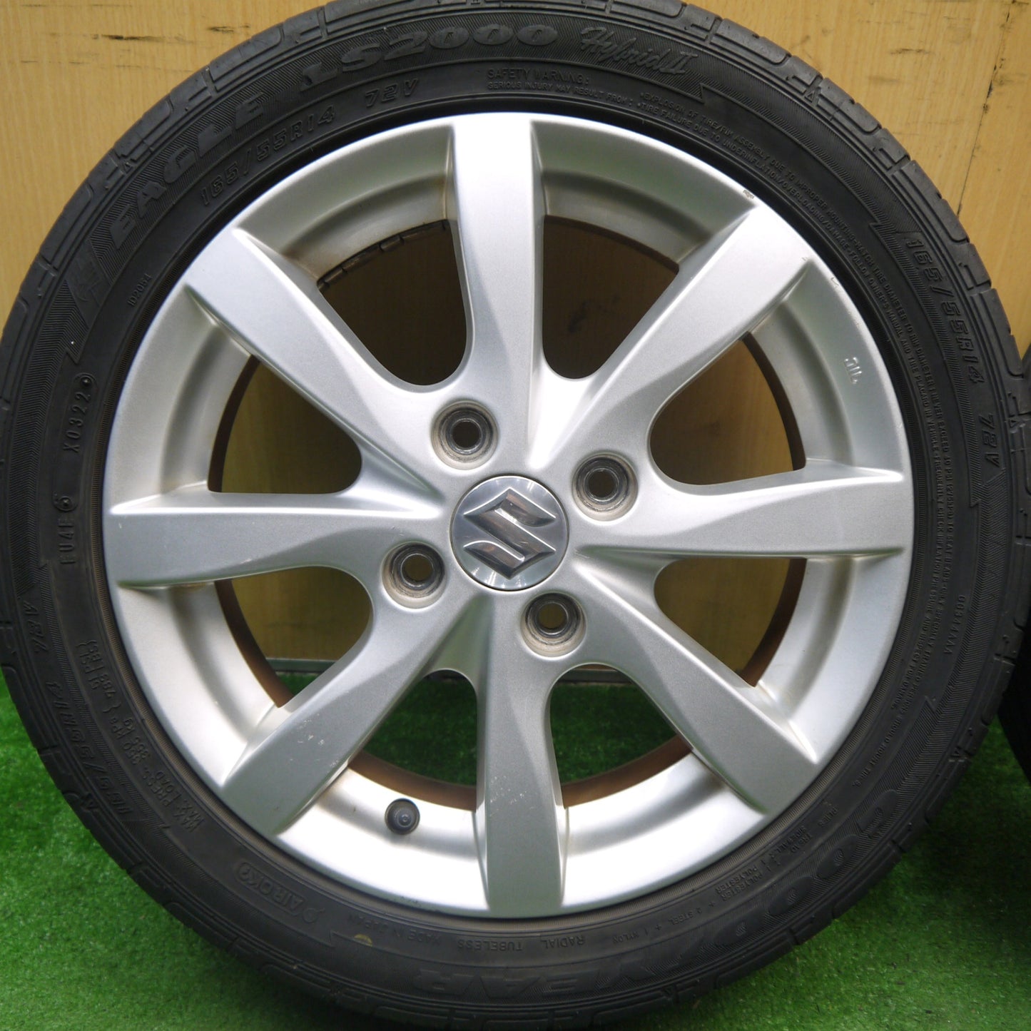 4本価格！22年★スズキ ワゴンR 純正 165/55R14 グッドイヤー イーグル LS2000 hybrid2 14インチ PCD100/4H★5080101Hノ