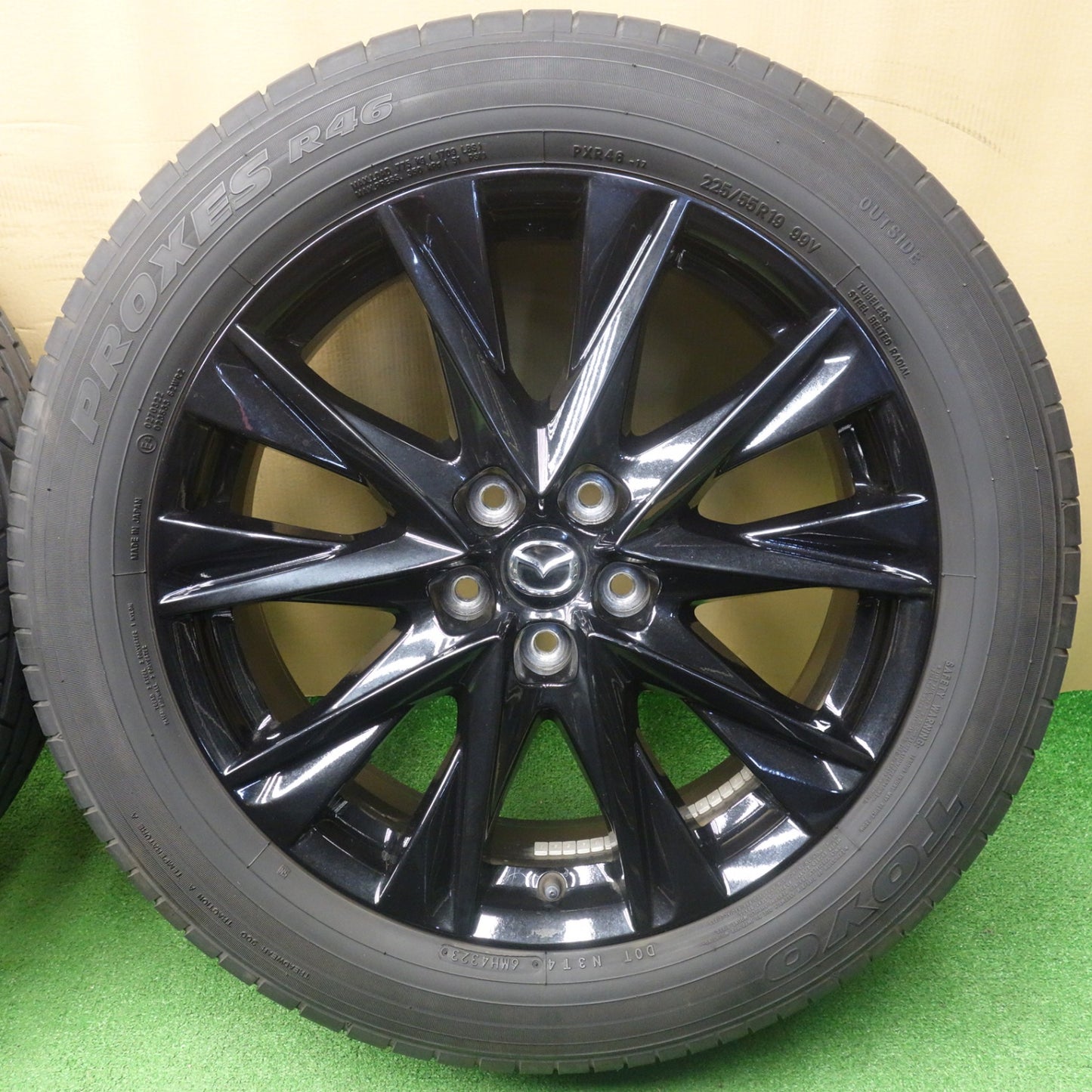 バリ溝！23年！9.5分★マツダ CX-5 純正 225/55R19 トーヨー プロクセス R46 CX5 19インチ PCD114.3/5H★6042203KTノ