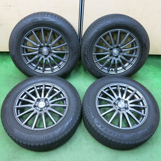 バリ溝！21年！キレイ！9.5分★スタッドレス 225/60R17 ブリヂストン ブリザック VRX2 SEIN RACING S 共豊 ザイン 17インチ PCD114.3/5H★4112711SYス