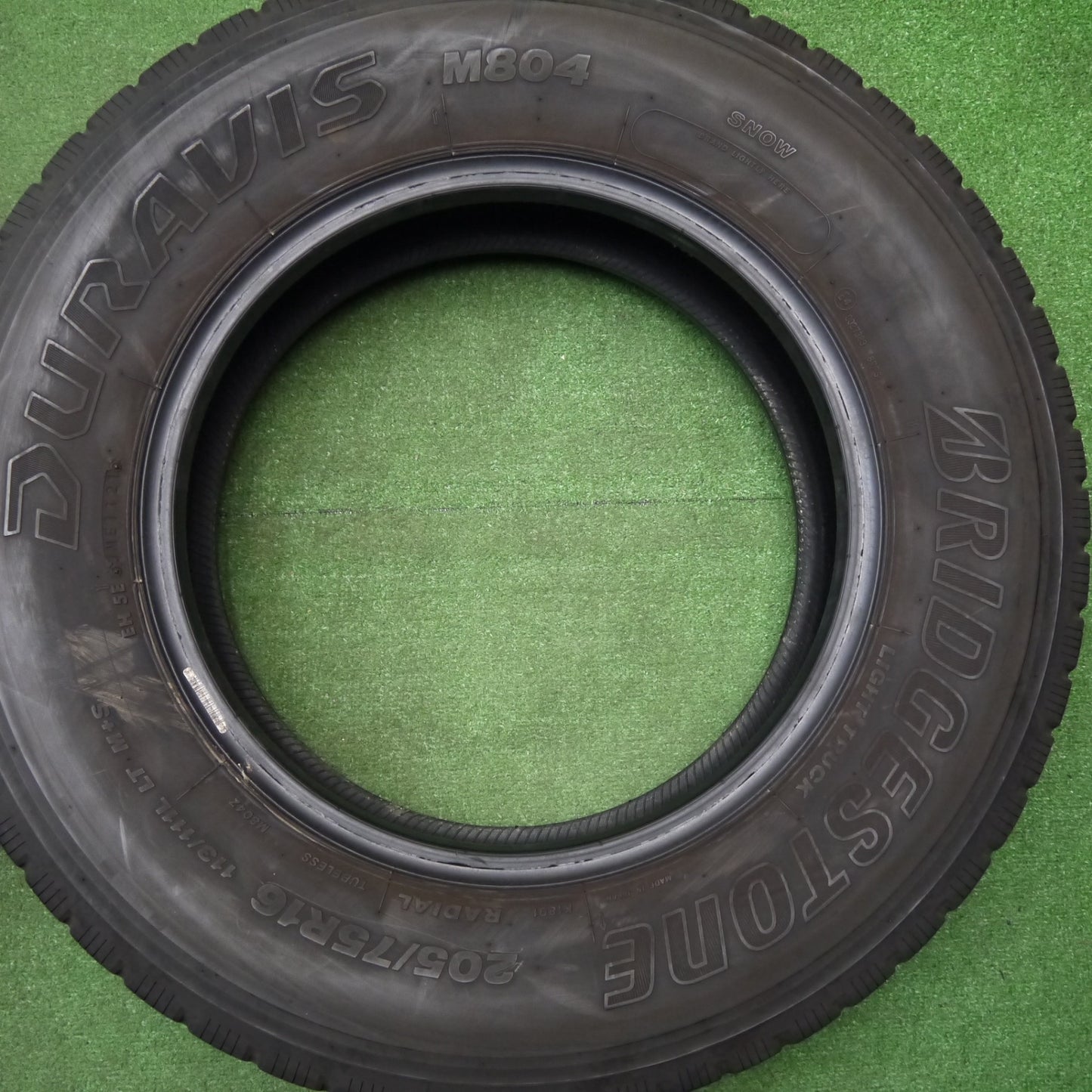 バリ溝！21年！9分！6本★トラック バス タイヤ 205/75R16 113/111L ブリヂストン デュラビス M804 ミックス オールシーズン 16インチ★5121504Hノタ