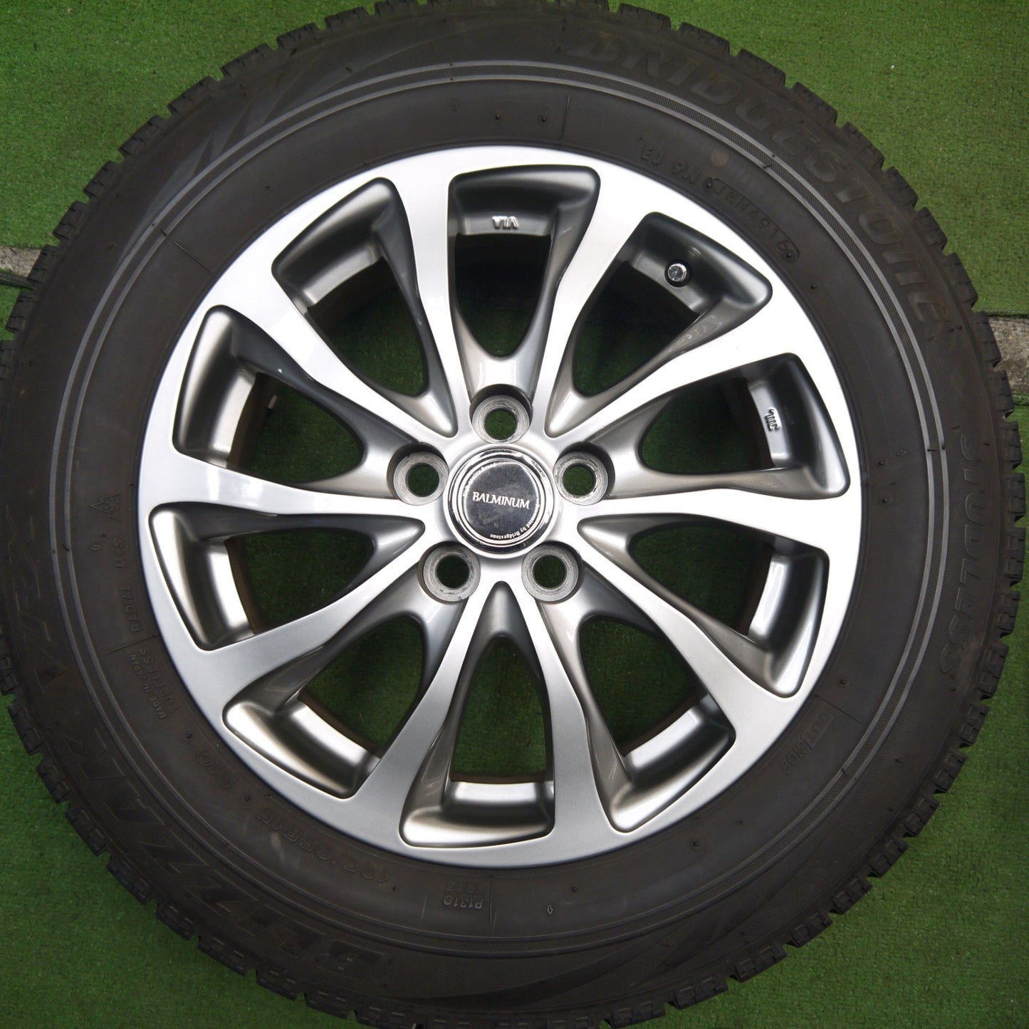 キレイ★プリウス 等 195/65R15 スタッドレス ブリヂストン ブリザック VRX BALMINUM バルミナ 15インチ PCD100/5H★5061004Hス