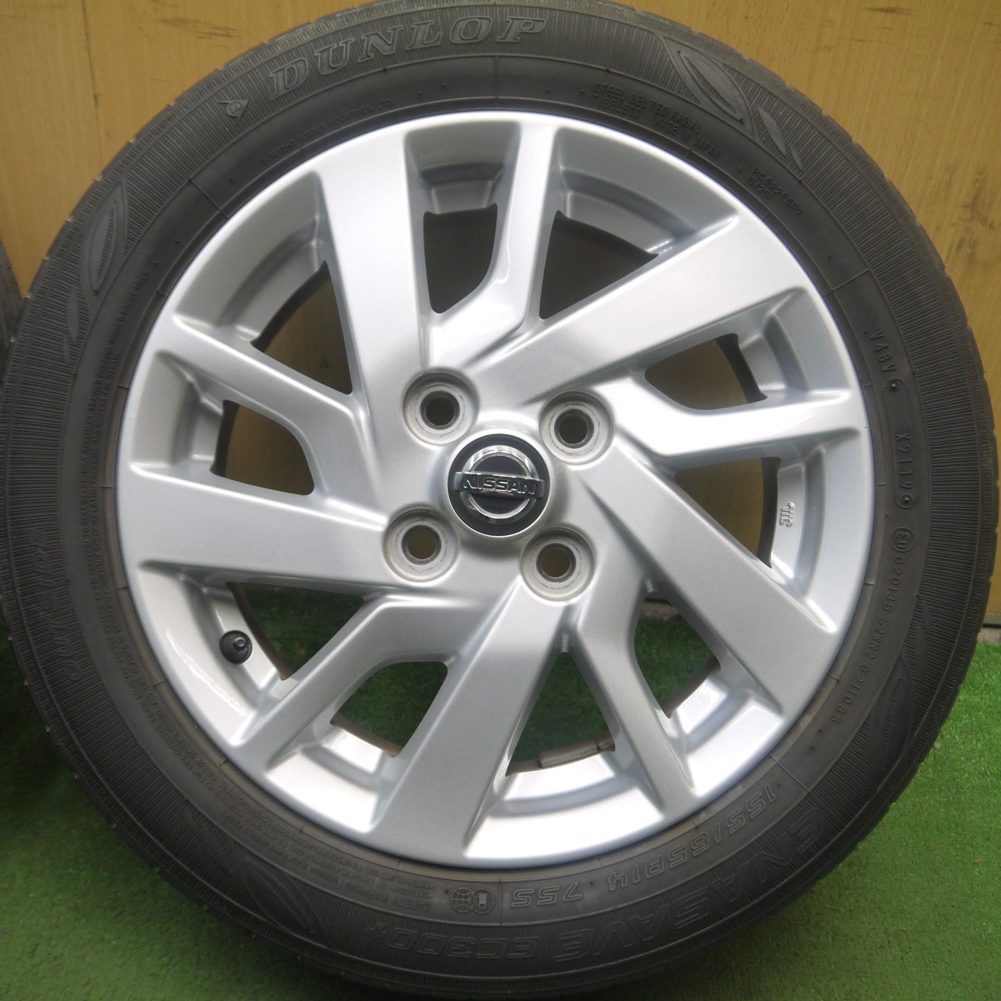 *送料無料* キレイ★日産 デイズ 純正 155/65R14 ダンロップ エナセーブ EC300+ 14インチ PCD100/4H★4052109Hノ
