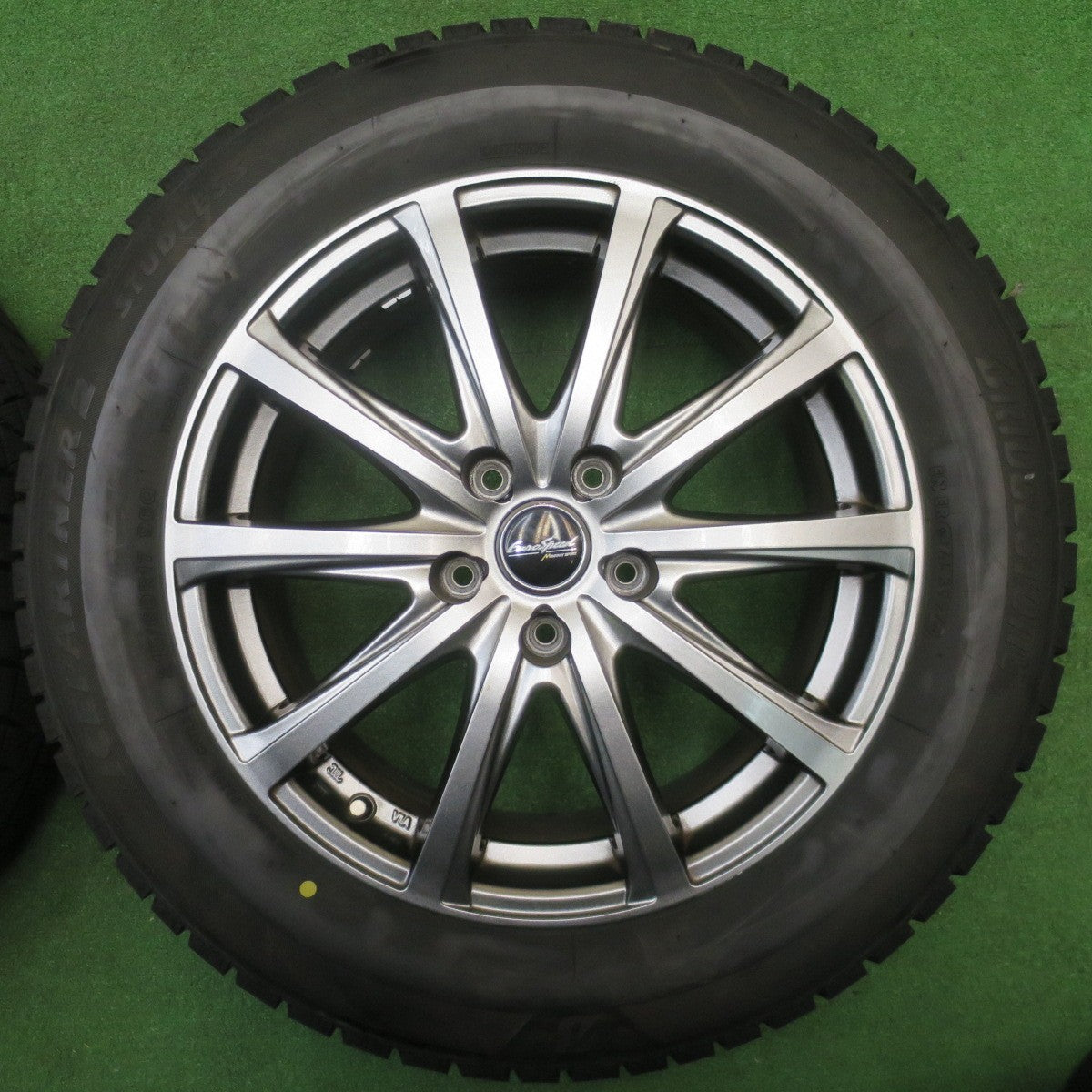 超バリ溝！24年！キレイ！ほぼ10分★スタッドレス 215/60R17 ブリヂストン アイスパートナー2 EuroSpeed MANARAY SPORT ユーロスピード 17インチ PCD114.3/5H★5120403NJス