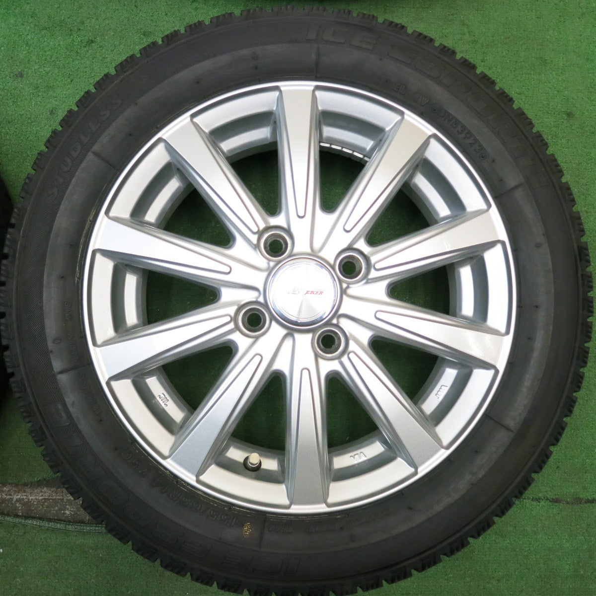 バリ溝！23年！キレイ！ほぼ10分★スタッドレス 155/65R14 アイスエスポルテ JOKER ジョーカー 14インチ PCD100/4H★5052504HAス