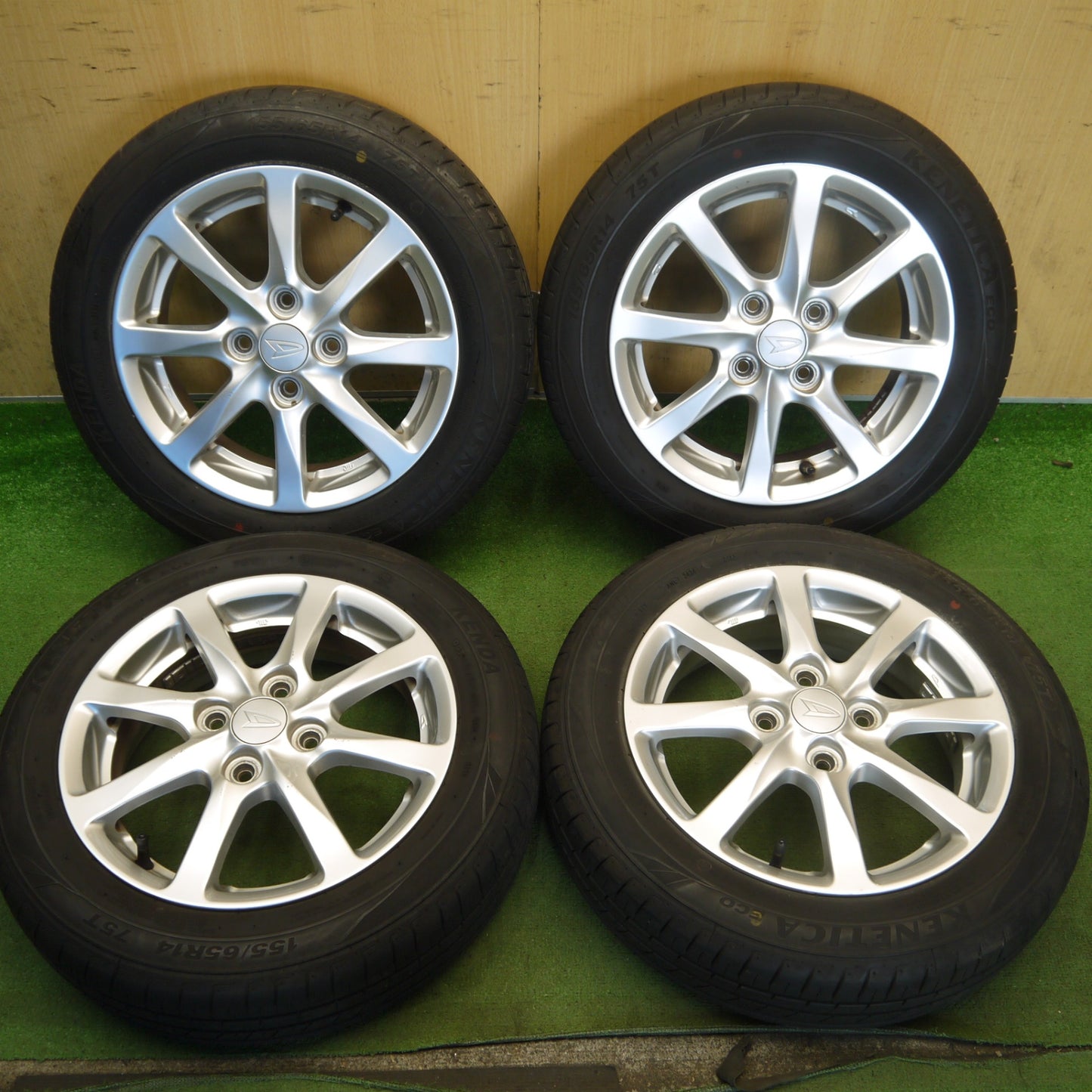 4本価格！24年◎ダイハツ タント 純正 155/65R14 ケンダ KENETICA ECO 14インチ PCD100/4H◎6080301Hノ