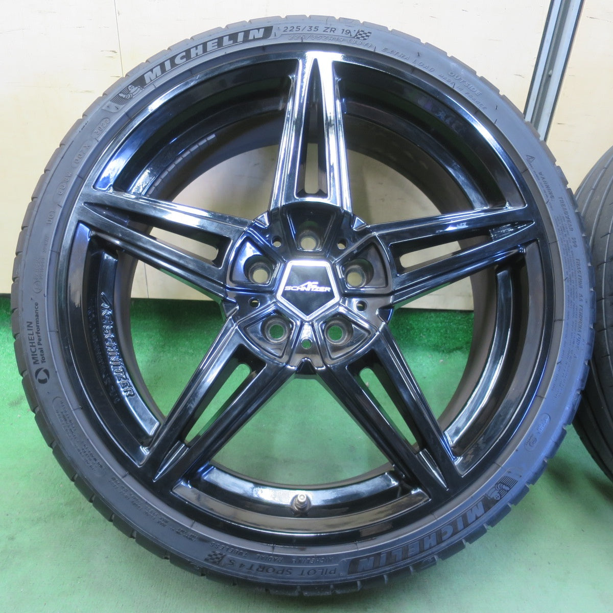 キレイ！22年★BMW MINI 等 AC SCHNITZER AC1 モノブロック 225/35R19 ミシュラン パイロットスポーツ4 S ACシュニッツァー 19インチ PCD112/5H★6051001IMノ