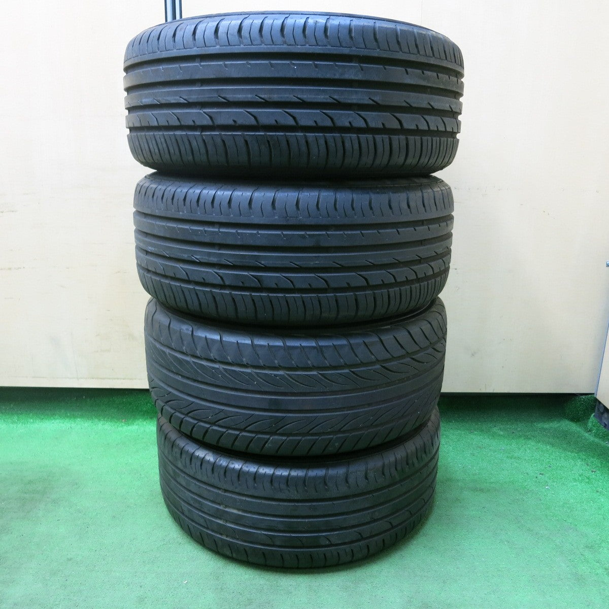 [送料無料] バリ溝！9分★ベンツ R129 SLクラス 純正 225/55R16 コンチネンタル コンチプレミアムコンタクト2 ヨコハマ DNA S.drive 16インチ PCD112/5H★4111207SYノ