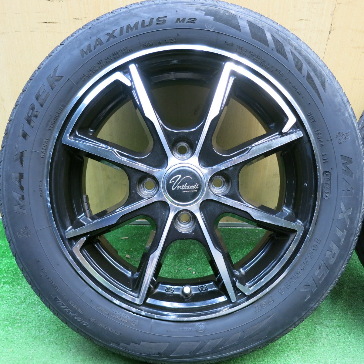 4本価格！23年★155/65R14 マックストレック MAXIMUS M2 Verthandi ヴェルザンディ マキシマス 14インチ PCD100/4H★6050507HAノ