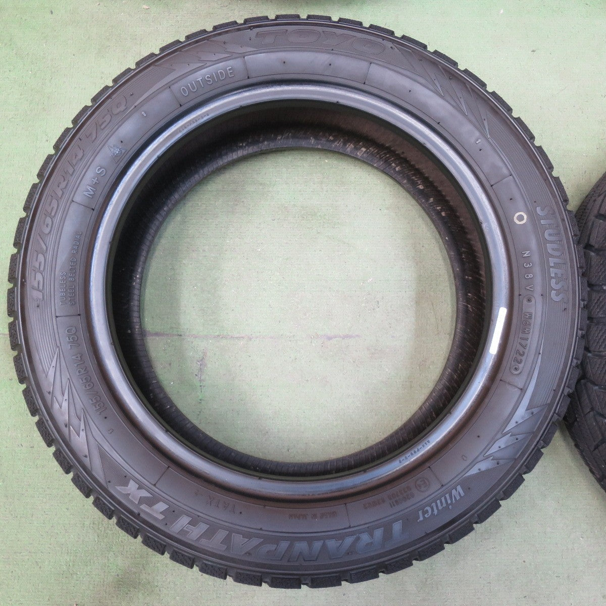 バリ溝！22年！9分★スタッドレス 155/65R14 トーヨー ウインター トランパス TX タイヤ 14インチ ムーヴ タント ワゴンR スペーシア N-BOX 等★6071305イスタ