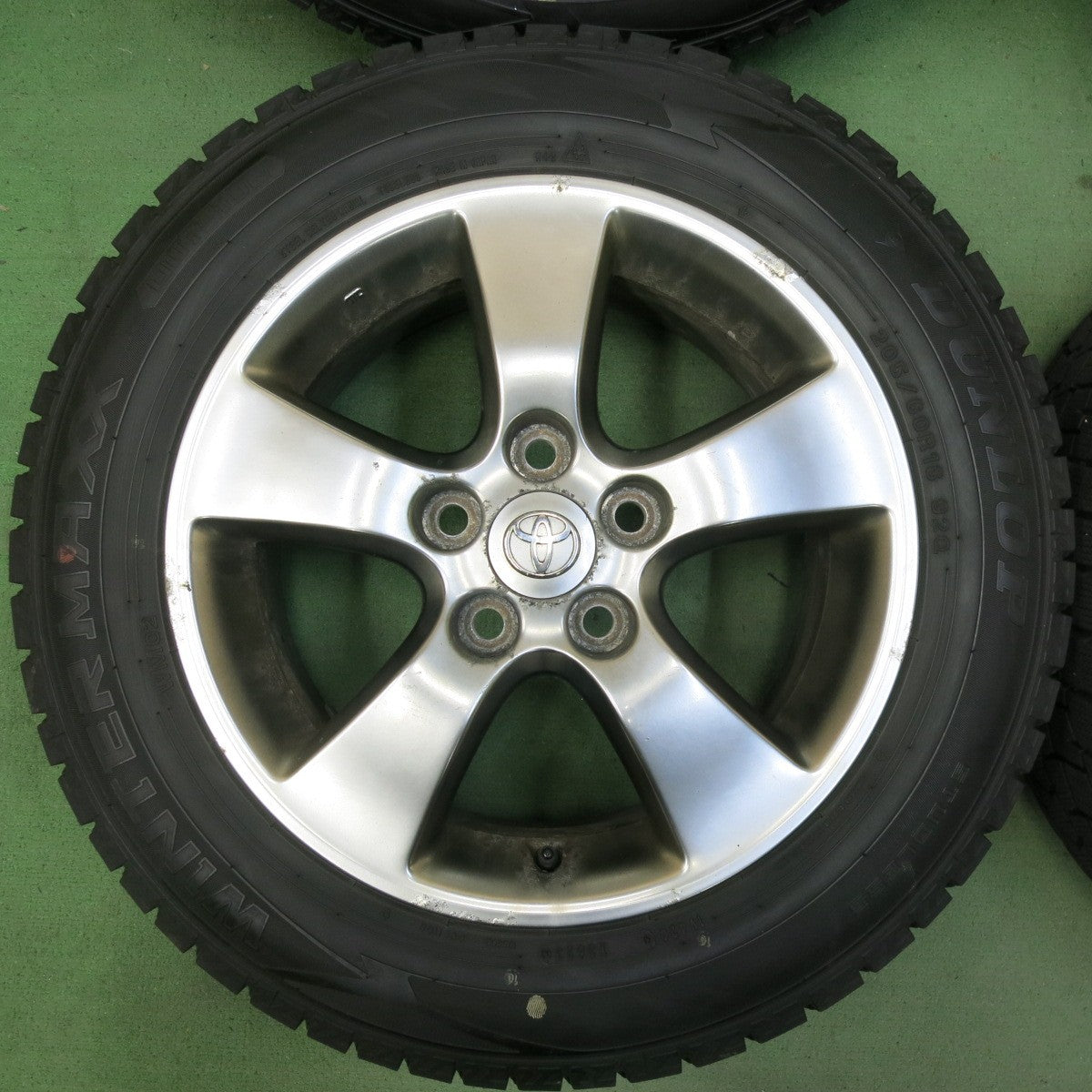 バリ溝！23年！9.5分★トヨタ 30系 エスティマ 純正 205/60R16 スタッドレス ダンロップ ウインターマックス WM02 16インチ PCD114.3/5H★5052812SYス
