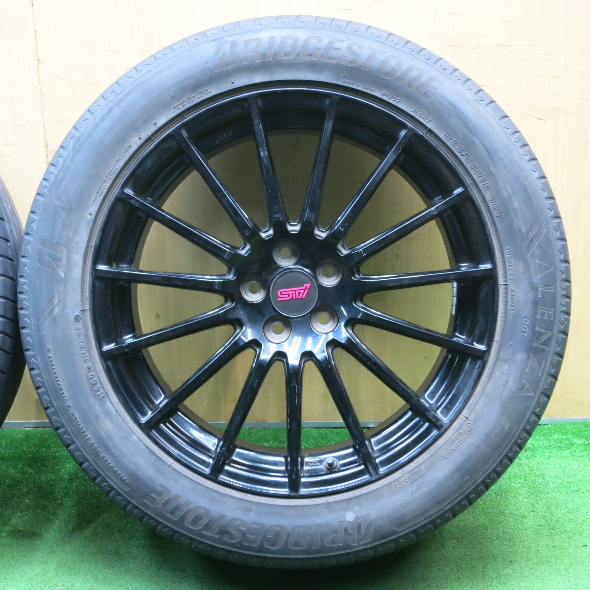 4本価格★スバル フォレスター STI 純正 ENKEI 225/55R18 ブリヂストン アレンザ 001 エンケイ 18インチ PCD100/5H★5051203NJノ