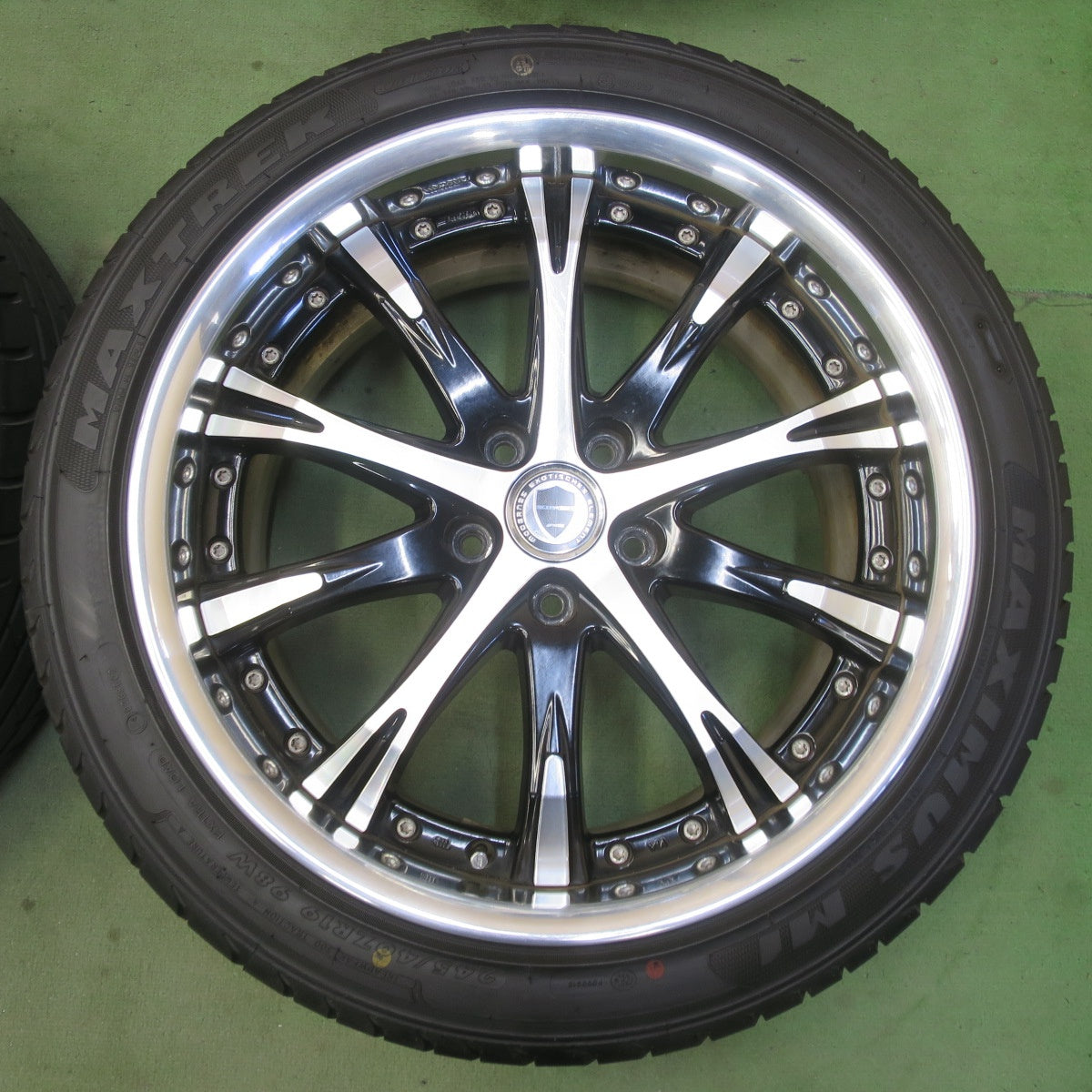バリ溝！22年！キレイ！9.5分★WORK SCHWERT SW4 245/40R19 マックストレック MAXIMUS M1 19インチ ワーク シュバート PCD114.3/5H★6051506イノ