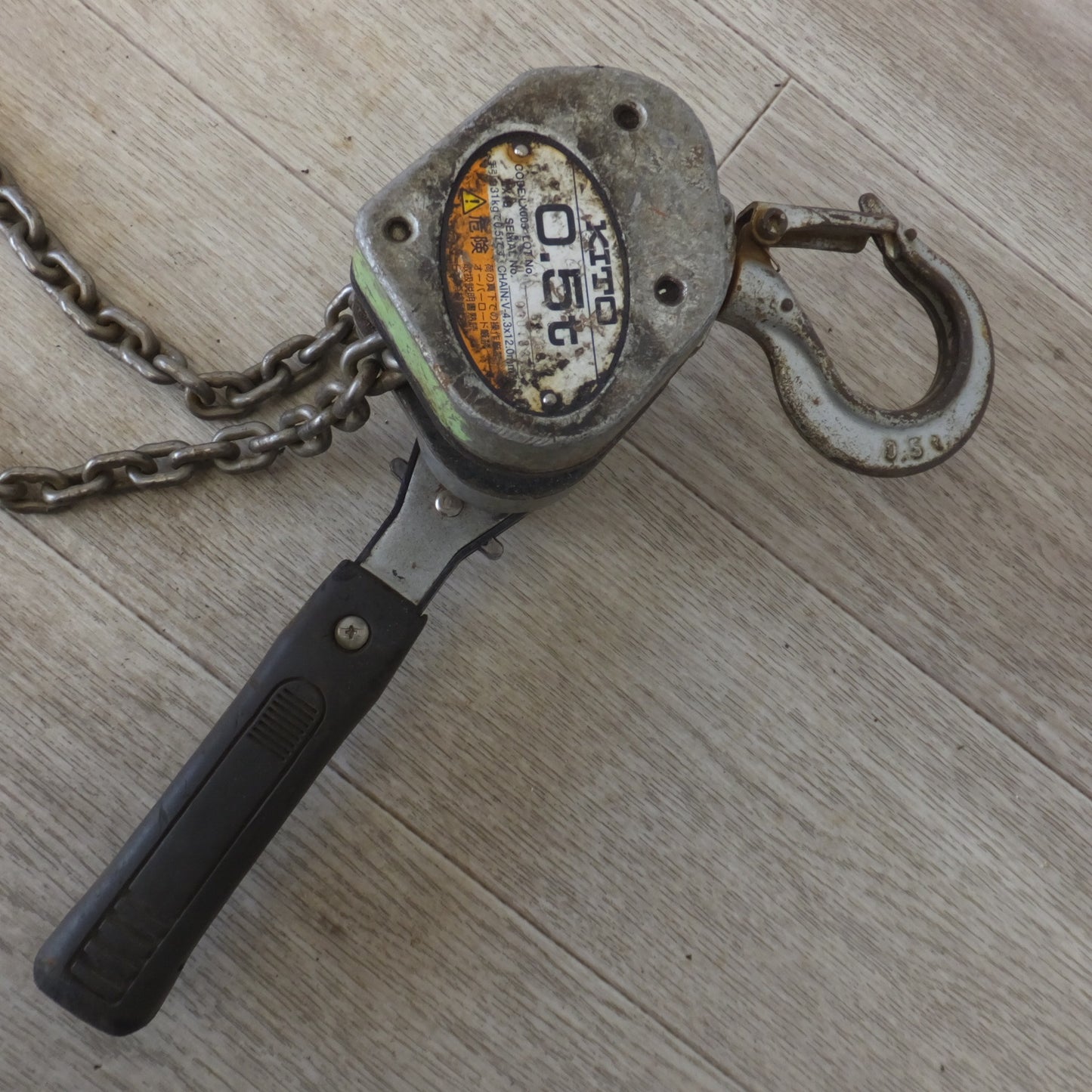 [送料無料] ★キトー KITO レバーブロック LX005 LX1B 0.5t　CHAIN V-4.3×12.0mm　手引力 31kg 0.5t(4)★