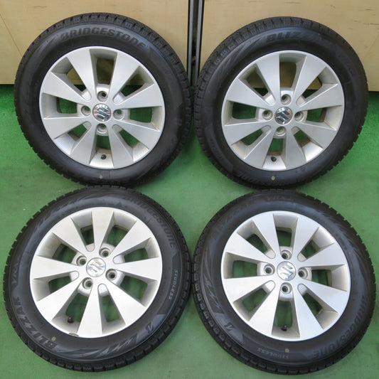 バリ溝！8.5分★スズキ ワゴンR 純正 155/65R14 スタッドレス ブリヂストン ブリザック VRX2 14インチ PCD100/4H★5032911イス