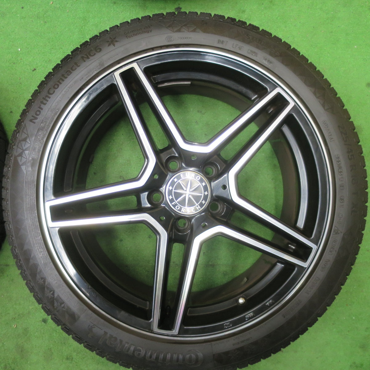 4本価格！22年★ベンツ 等 EURO FORSCH 225/45R18 スタッドレス コンチネンタル ノースコンタクト NC6 18インチ ユーロフォルシュ PCD112/5H★5060402TTス