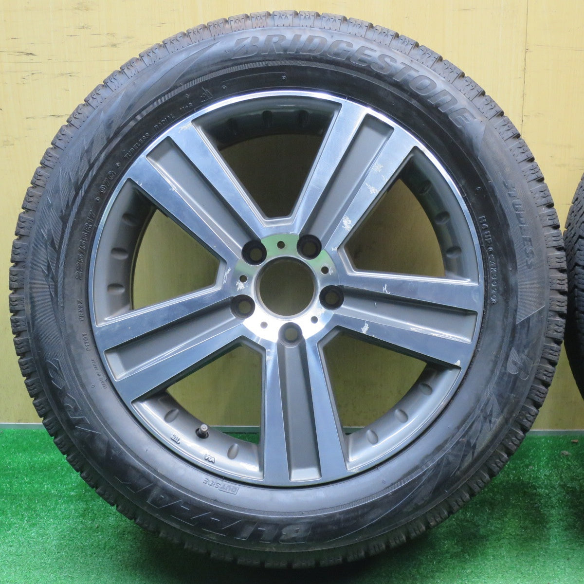 バリ溝！9.5分★ベンツ Vクラス W447 EuroPremium WERNER 225/55R17 スタッドレス ブリヂストン ブリザック VRX2 ユーロプレミアム ヴェルナー 17インチ PCD112/5H★5122503NJス