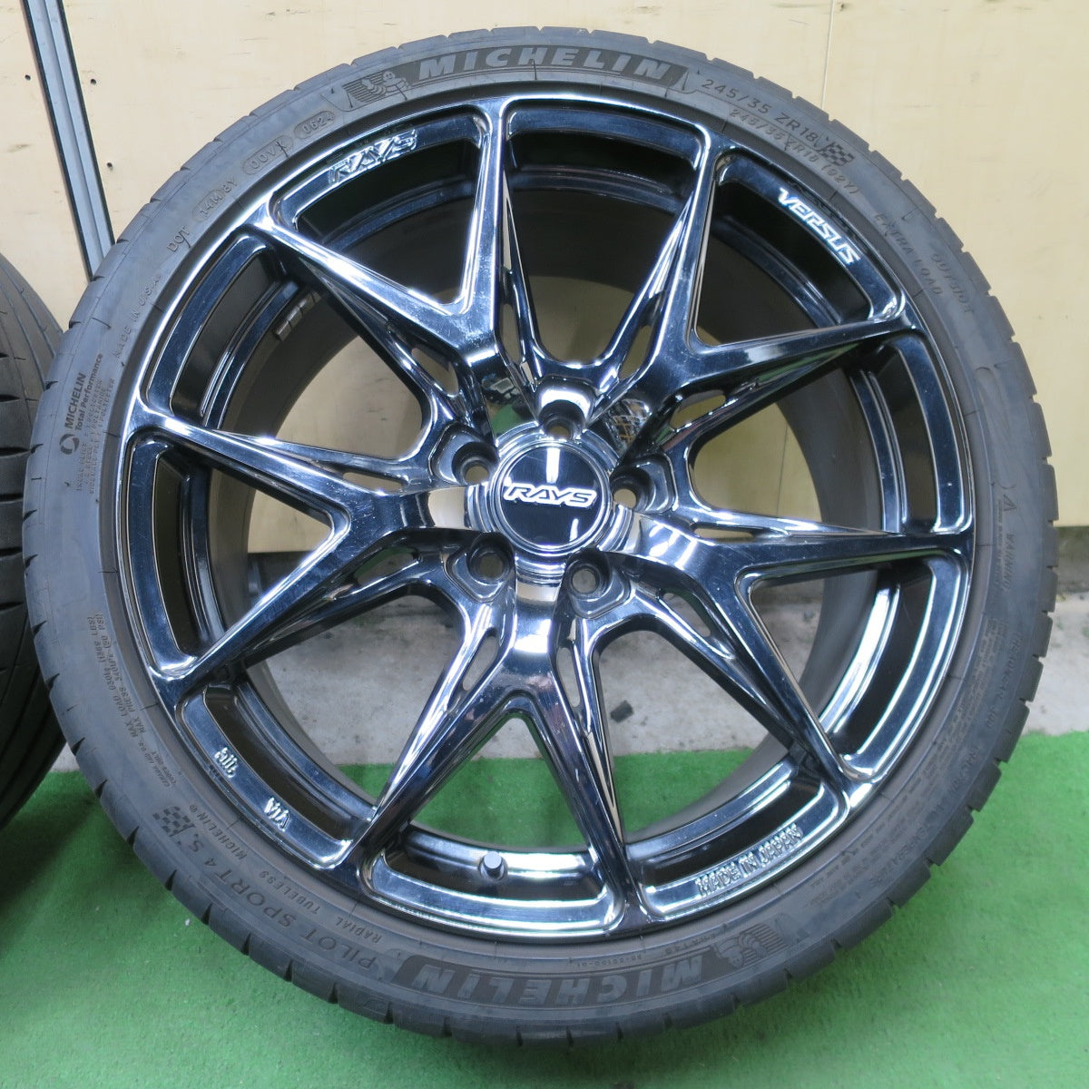4本価格！24年◎86 等 RAYS VERSUS VV21S 245/35R18 ミシュラン パイロットスポーツ4 S レイズ ベルサス 18インチ PCD100/5H◎6091401NGノ