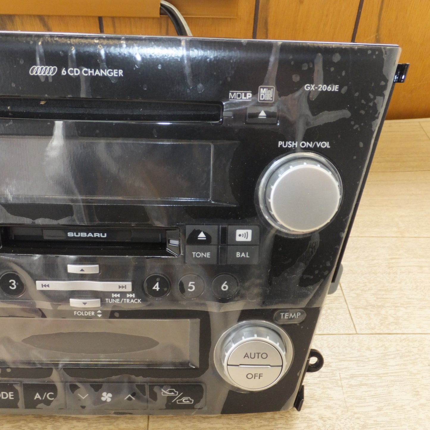 [送料無料] 新車外し★ケンウッド製 スバル 純正 レガシィ BP5 カーオーディオ GX206JEF2　6CD CHANGER★