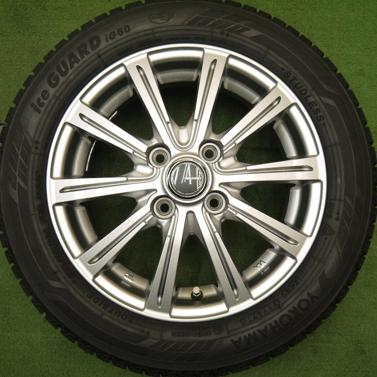バリ溝！キレイ！8.5分★スタッドレス 155/65R14 ヨコハマ アイスガード iG60 MiLLOUS ミルアス 14インチ PCD100/4H★5060407Hス