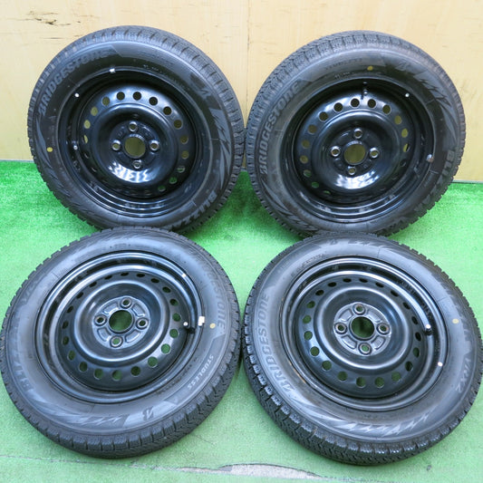 バリ溝！23年！キレイ！9分★スタッドレス 155/65R14 ブリヂストン ブリザック VRX2 スチール ホイール 14インチ PCD100/4H★5050503HAス