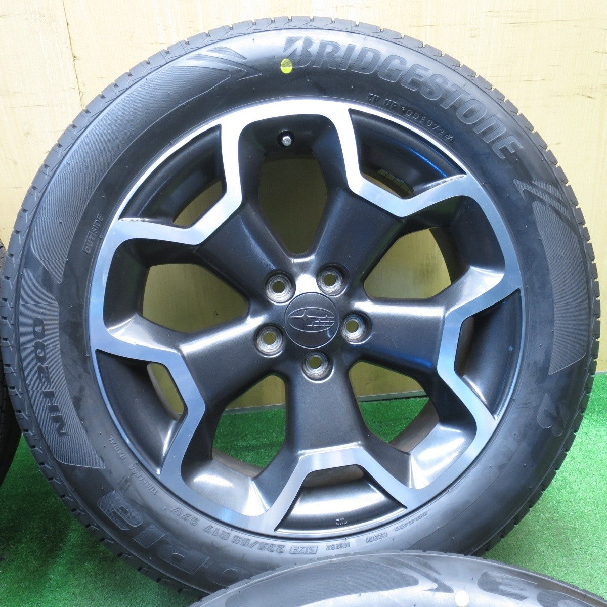 タイヤ未使用！24年！キレイ★スバル XV 純正 225/55R17 ブリヂストン エコピア NH200 17インチ PCD100/5H★5020103クノ