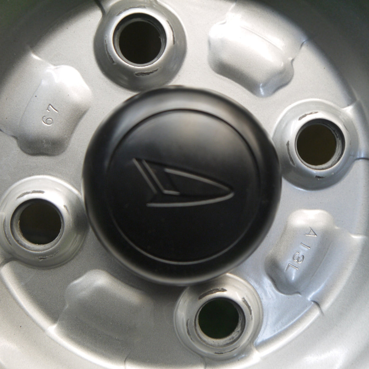 新車外し！23年◎ダイハツ ハイゼット 純正 スチール 145/80R12 80/78N ヨコハマ SUPER VAN 355 12インチ PCD100/4H◎6092504Hノ