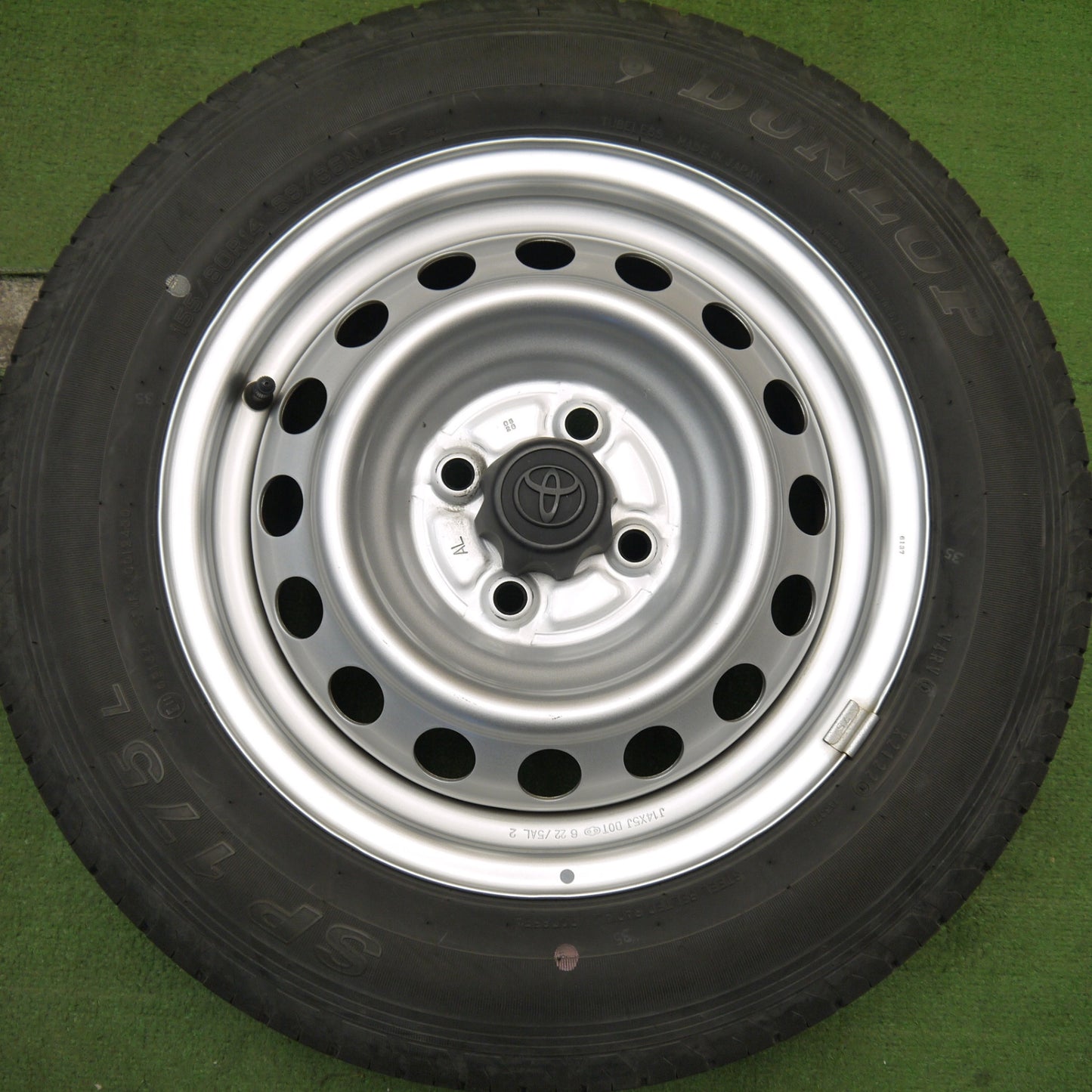 キレイ！22年★トヨタ サクシード プロボックス 等 純正 スチール 155/80R14 88/86N ダンロップ SP175L 14インチ PCD100/4H★5053005Hノ