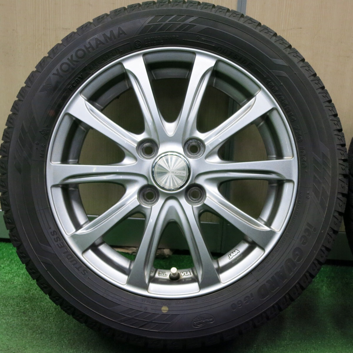 [送料無料] 4本価格！21年★スタッドレス 155/65R14 ヨコハマ アイスガード iG60 WEZEN 社外 アルミ 14インチ PCD100/4H★4122503NJス