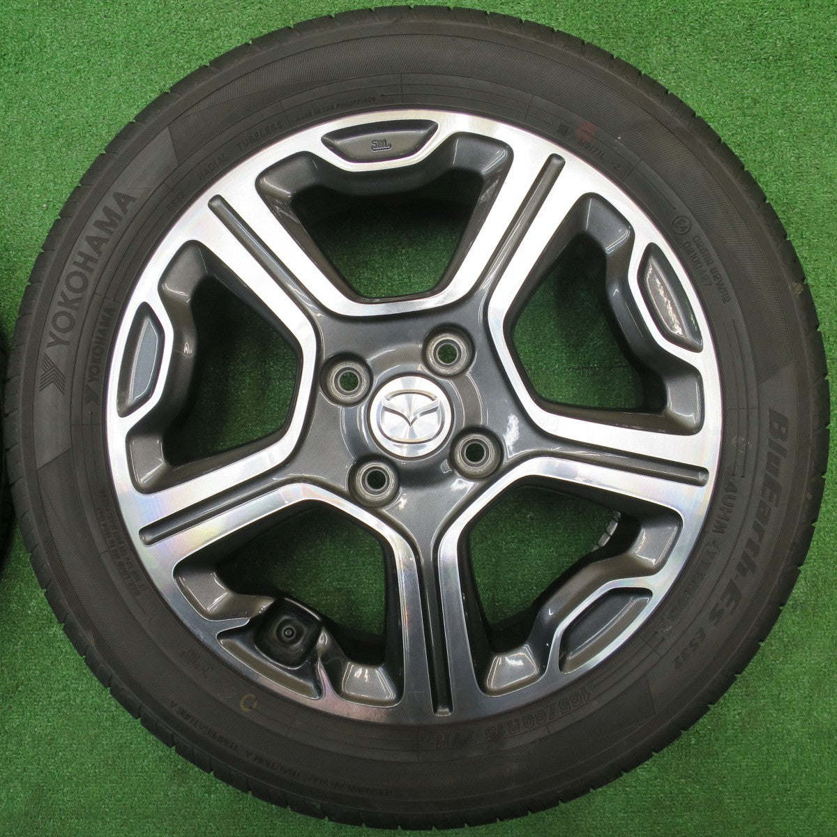 4本価格！23年★マツダ フレア クロスオーバー スズキ ハスラー 純正 165/60R15 ヨコハマ BluEarth-ES ES32 15インチ PCD100/4H★5110308NJノ