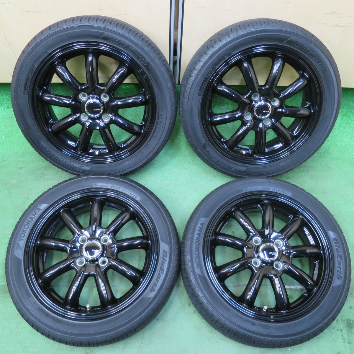 [送料無料] キレイ！22年★165/55R15 ヨコハマ ブルーアース AE01 ZACK JP-209 MONZA N-BOX タント ムーヴ 等 軽自動車 PCD100/4H★5022117イノ