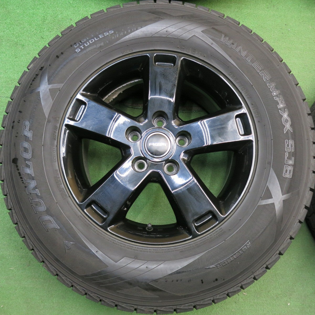 バリ溝！22年！9分★ジープ 等 AGA ESSE2 265/70R17 スタッドレス ダンロップ ウインターマックス SJ8 SJ8+ エッセ2 17インチ PCD127/5H★6042607HAス